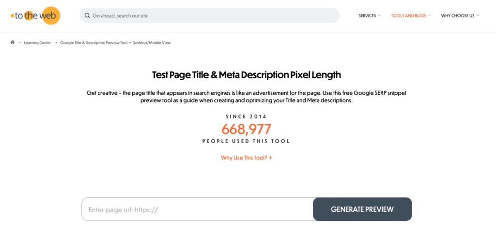 OnPage Optimierung Test Meta Beschreibung